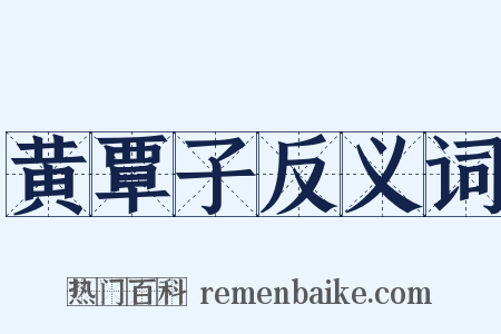 黄覃子反义词是什么意思的图片